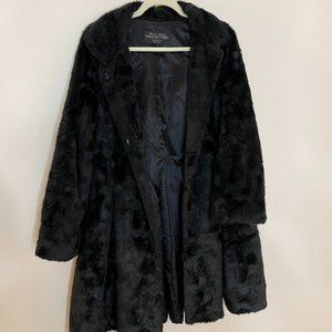 Donna Salyers' Fabulous Faux-Furs Black Overcoat